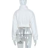 Long Sleeve Warm Plush Zipper Sweatshirt GNZD-8030DN