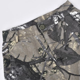 Camouflage Print Loose Casual Zipper Trousers GNZD-8809PD