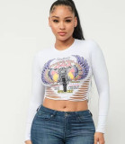 Tight Print Long Sleeve T-shirts GNZD-9667TD