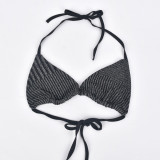 Sexy Bra And Slim Long Sleeve Jumpsuit 2 Piece Set GNZD-8771JD
