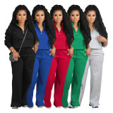 Padded Thickened Sports Loose Sweatshirt 2 Piece Set AIL-258