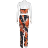 Tie Dye Warp Chest And Pants 2 Piece Set GNZD-7918SG