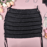 Sexy Glossy Filled Cotton Bandage Skirt GNZD-9621DD