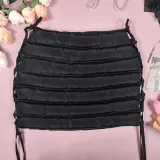 Sexy Glossy Filled Cotton Bandage Skirt GNZD-9621DD