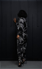 Fashion Printed Shirt Long Pants Two Piece Set OMY-11031