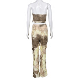 Tie Dye Warp Chest And Pants 2 Piece Set GNZD-7918SG
