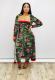 Fashion Wrap Chest+Pants+Jacket Camouflage Three Piece Set HMS-6269