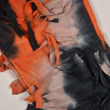 Tie Dye Warp Chest And Pants 2 Piece Set GNZD-7918SG