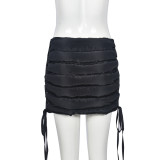 Sexy Glossy Filled Cotton Bandage Skirt GNZD-9621DD