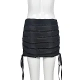 Sexy Glossy Filled Cotton Bandage Skirt GNZD-9621DD