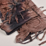 Tie Dye Warp Chest And Pants 2 Piece Set GNZD-7918SG