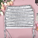 Sexy Glossy Filled Cotton Bandage Skirt GNZD-9621DD
