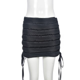 Sexy Glossy Filled Cotton Bandage Skirt GNZD-9621DD