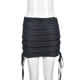 Sexy Glossy Filled Cotton Bandage Skirt GNZD-9621DD