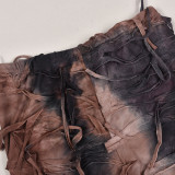 Tie Dye Warp Chest And Pants 2 Piece Set GNZD-7918SG