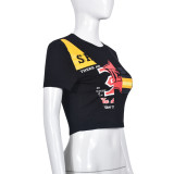 Casual Short Sleeve Print T Shirt GNZD-9502TD