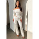 One Shoulder Irregular Tops And Pants 2 Piece Set ASL-6706