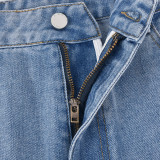 Denim Gross Embroider Half-body Skirt GNZD-8851PD