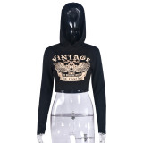 Long Sleeve Print Hooded Sweatshirt GNZD-9688TD