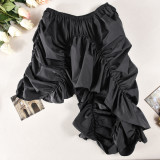 Pleated Irregular Loose Half Skirt GNZD-41048SG