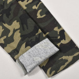 Camouflage Zipper Long Sleeve Stand Up Jacket GNZD-9527TD