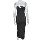 Mesh See Through Tube Top Maxi Dress GNZD-8512DF