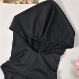 Cross Hot Rhinestone Sleeveless Hooded Maxi Dress GNZD-9658DD