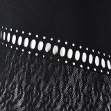 Sexy Hollow Out Knit Jumpsuit GNZD-9833JD