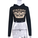 Long Sleeve Print Hooded Sweatshirt GNZD-9688TD