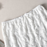 Sexy Hollow Out Hole Sleeveless Skirt Two Piece Set GNZD-9728SD