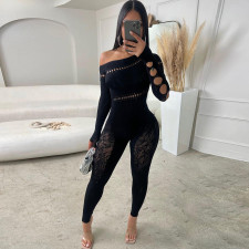Sexy Hollow Out Knit Jumpsuit GNZD-9833JD