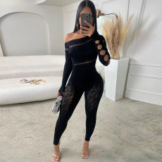 Sexy Hollow Out Knit Jumpsuit GNZD-9833JD