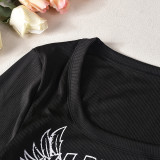 Long Sleeve Print Short T Shirt GNZD-9725TD