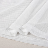 Mesh See Through Wrap Chest T Shirt GNZD-9675TD