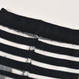 Stripe See Through Micro Flare Pants GNZD-9576PD