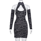 Sexy Hollow Out Backless Bandage Dress GNZD-9461DD