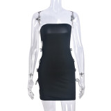 Sexy Hollow Out Tube Tops Mini Dress GNZD-9657DD