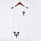 Hollow Out Sexy V Neck Mini Dress GNZD-8425DN