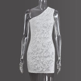 Single Shoulder Backless Mini Dress GNZD-9656DD