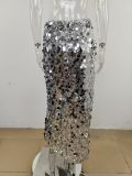 Sexy Sequin Split Long Skirt MUE-8009