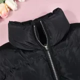 Zipper Stand Collar Bandage Vest Coat GNZD-9620TD