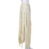 Fashion Hollow Out Tassel Long Skirt GNZD-9378SD