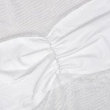 Mesh See Through Wrap Chest T Shirt GNZD-9675TD