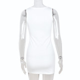 Hollow Out Sexy V Neck Mini Dress GNZD-8425DN
