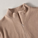 Long Sleeve Zipper Slim Romper GNZD-9751JD
