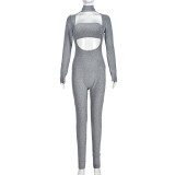 Long Sleeve Hollow Out Jumpsuit GNZD-9624JD