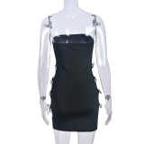 Sexy Hollow Out Tube Tops Mini Dress GNZD-9657DD