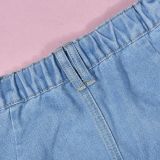 Fashion Denim Tassel High Split Skirt GNZD-9150DD
