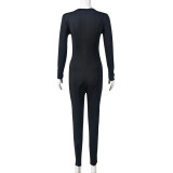 Fashion Print Long Sleeve Jumpsuit GNZD-7979JG