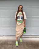 Print Loose Short Sleeve T Shirt GXJL-90901